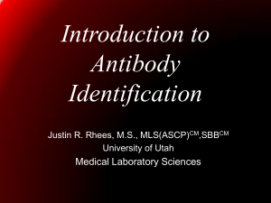 Introduction to Antibody Identification