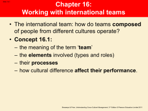 Chapter 16 Working with International Team