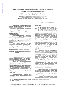 Space lubricants comparison paper ESA+NASA 1995ESASP 374  169S