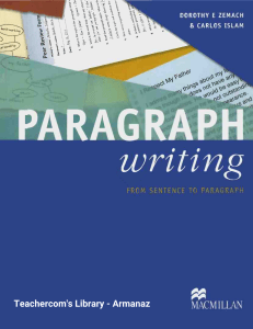 Paragraph Writing From Sentence to Paragraph