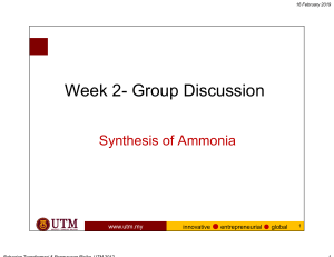 Synthesis of Ammonia