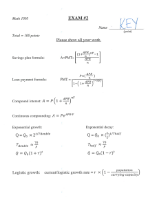 Math 1030 Exam 2 Practice 