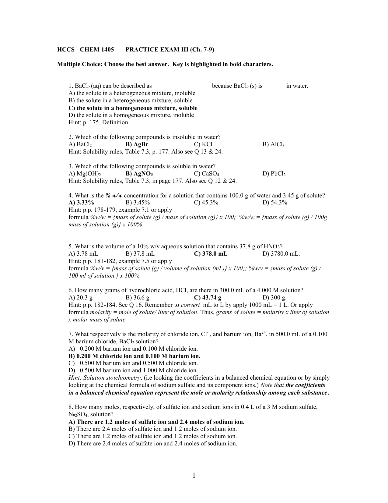 Practice Exam Iv Chap7 9