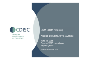 CDISC GUF - 2008-06-20 - ODM-SDTM-Mapping