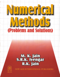 Numerical Methods By M.K.Jain,S.R.K.Iyengar & R.K.Jain