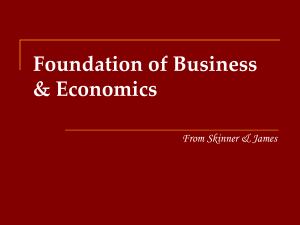 1.  Foundation of Business & Economics