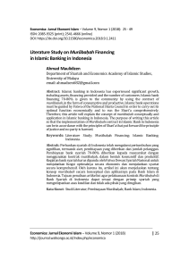 Literature Study on Murabaah Financing