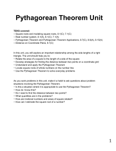 pythagorean theorem unit 2011