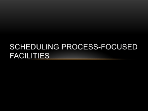 Scheduling Process-Focused Facilities