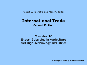 Export Subsidies in Agriculture & High-Tech Industries