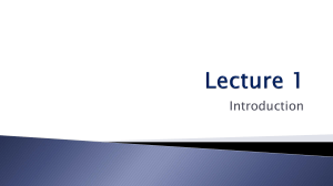 Lecture 1.Introduction