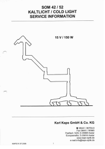 Karl Kaps SOM42-52 - Service manual