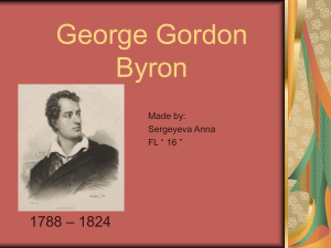 George Byron biography