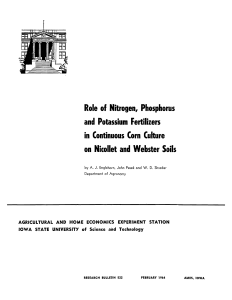 NPK Fertilizers in Continuous Corn Culture