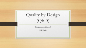 Quality by Design 