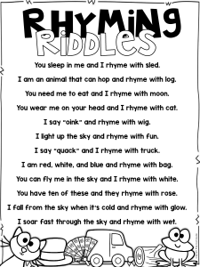 Rhyming riddles