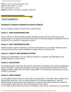 Disability Rights Charter