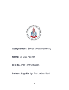 Social Media Marketing Assignment: Brand Awareness & Traffic