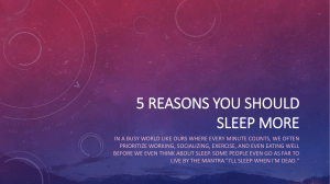 5 Reasons you should sleep more