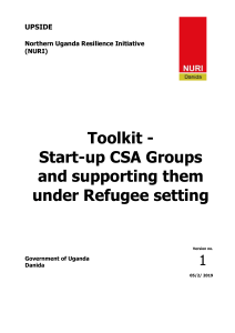 Toolkit Start-up CSA Groups in refugee setting