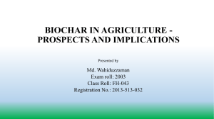 Biochar in agriculture