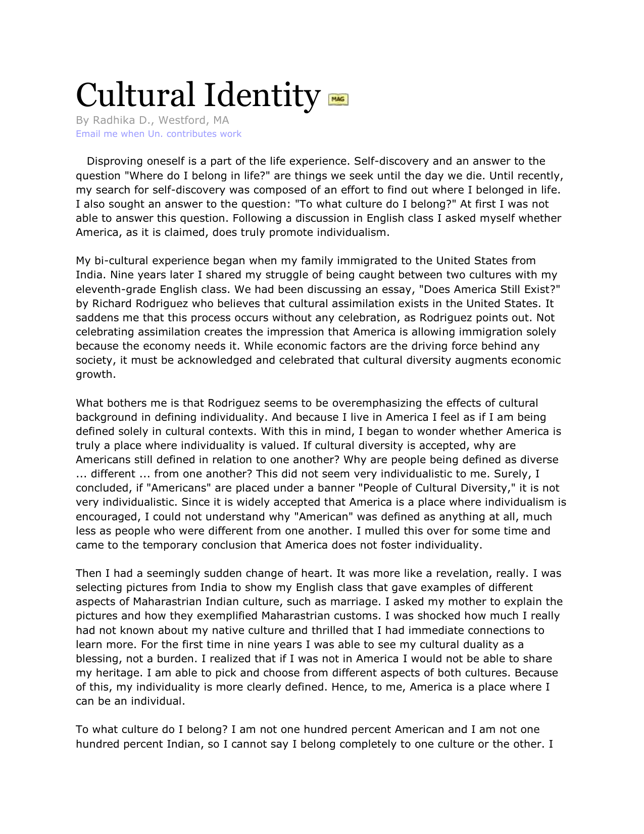 college essay examples about culture