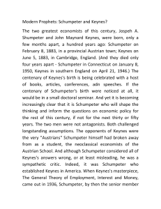 Modern Prophets  Schumpeter and Keynes 