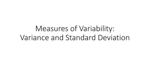 SD and Variance