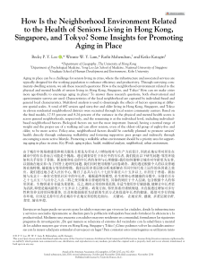 How Is the Neighborhood Environment Related to the Health of Seniors Living in Hong Kong, Singapore, and Tokyo? Some Insights for Promoting Aging in Place