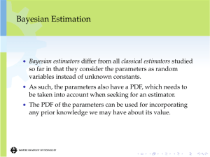 Bayesian Estimation - Statistics
