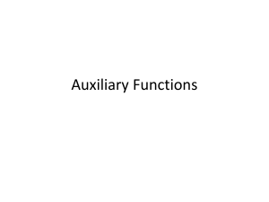 Auxiliary Functions