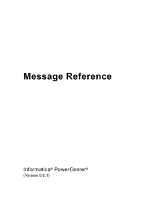 PC 861 MessageReference -- Informatica