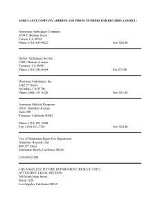 AMBULANCE COMPANIES ADDRESS & PHONE