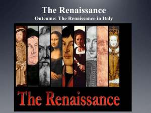 Renaissance in Italy - PPT