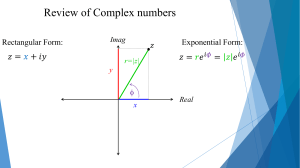 review of ComplexNumbers