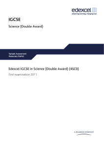IGCSE2009 Science(Double Award) SAMs