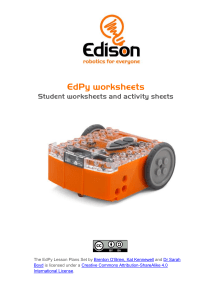 EdPy Worksheets: Edison Robot Programming Activities