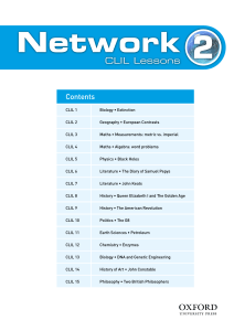 CLIL Coursebook: Biology, Geography, Maths, Physics, History