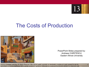 Chapter 13 THE COST OF PRODUCTION[23789]