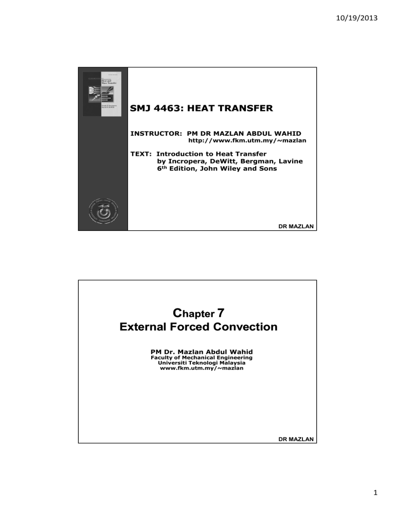 Heat Transfer Chapter 7 B Convection Space JB