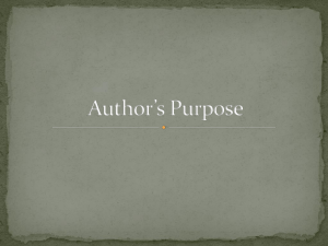 Authors Purpose and Tone