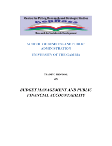 BUDGET MANAGEMENT AND PUBLIC FINANCIAL ACCOUNTABILITY TRAINING with Dampha FINAL (1)