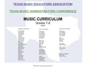 TX Music Curriculum 7 8