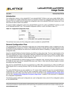 LatticeECP2/M FPGA Configuration Guide