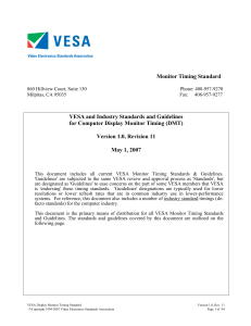 VESA Monitor Timings Specification