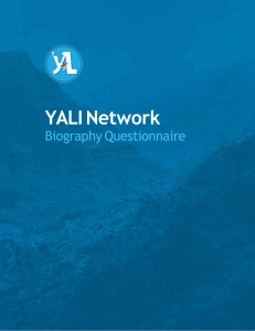 YALI Network Biography Questionnaire