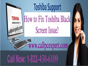 how to fix Toshiba black screen issue