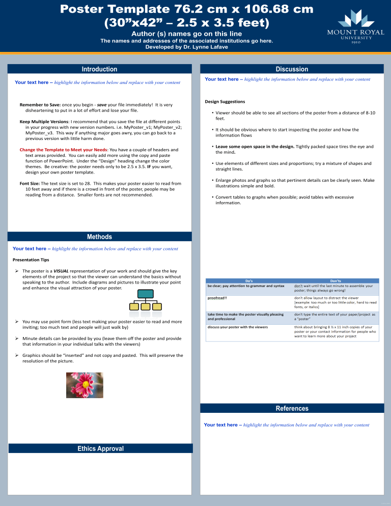 poster presentation notes