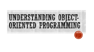 Understanding Object-Oriented Programming (1)