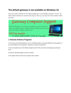 The default gateway is not available on Windows 10